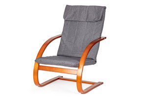 Schommelstoel - relaxstoel - bruin met grijs