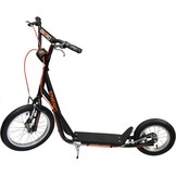 Step zwart met oranje - metaal - dubbele handrem