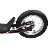 Step zwart met oranje - metaal - dubbele handrem