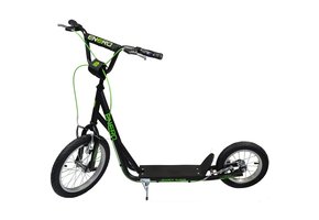 Step wit met groen - metaal - dubbele handrem