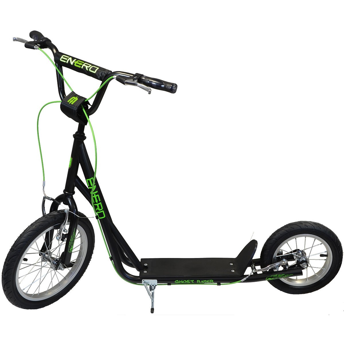 Step wit met groen - metaal - dubbele handrem