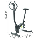 Hometrainer zwart - 75x44x122,5 cm - mechanische weerstand