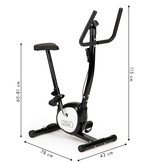 Hometrainer zwart - 78x43x115 cm - mechanische weerstand