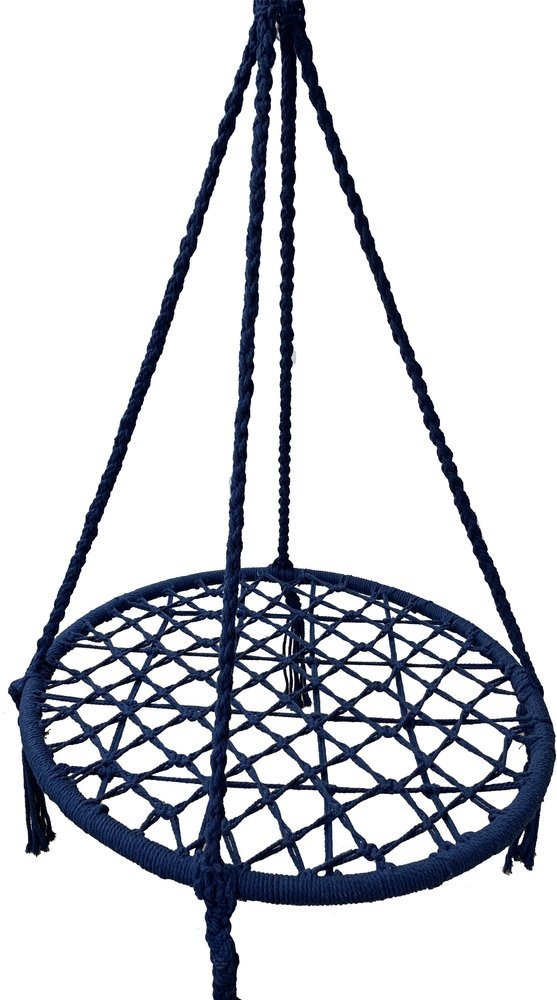 Nestschommel blauw - 80 cm diameter - tot 150 kg - 100 cm touwen