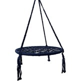 Nestschommel blauw - 80 cm diameter - tot 150 kg - 100 cm touwen