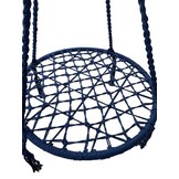 Nestschommel blauw - 80 cm diameter - tot 150 kg - 100 cm touwen