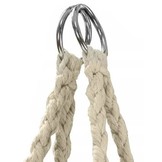 Nestschommel wit - 80 cm diameter - tot 150 kg - 100 cm touwen