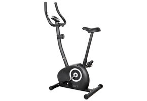 Hometrainer zwart - magnetische weerstand - verstelbaar zadel en handvat