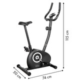 Hometrainer zwart - magnetische weerstand - verstelbaar zadel en handvat