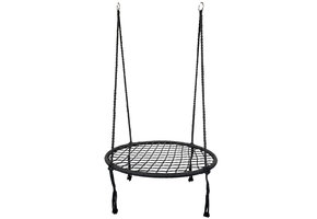 Hangstoel - nestschommel - zwart - 80 cm diameter