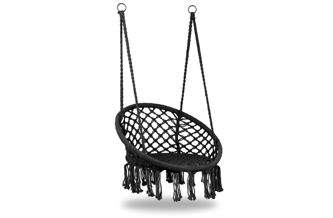 Hangstoel zwart - tuinschommelstoel - 63x35x97cm