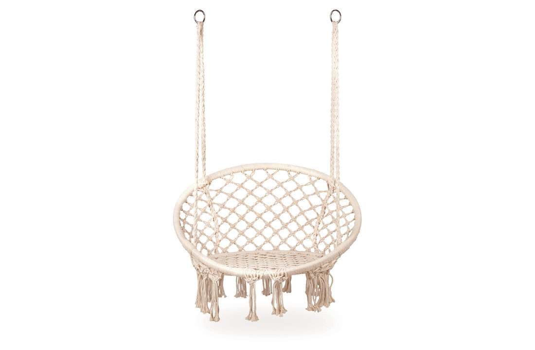 Hangstoel beige - tuinschommelstoel - 63x35x97cm