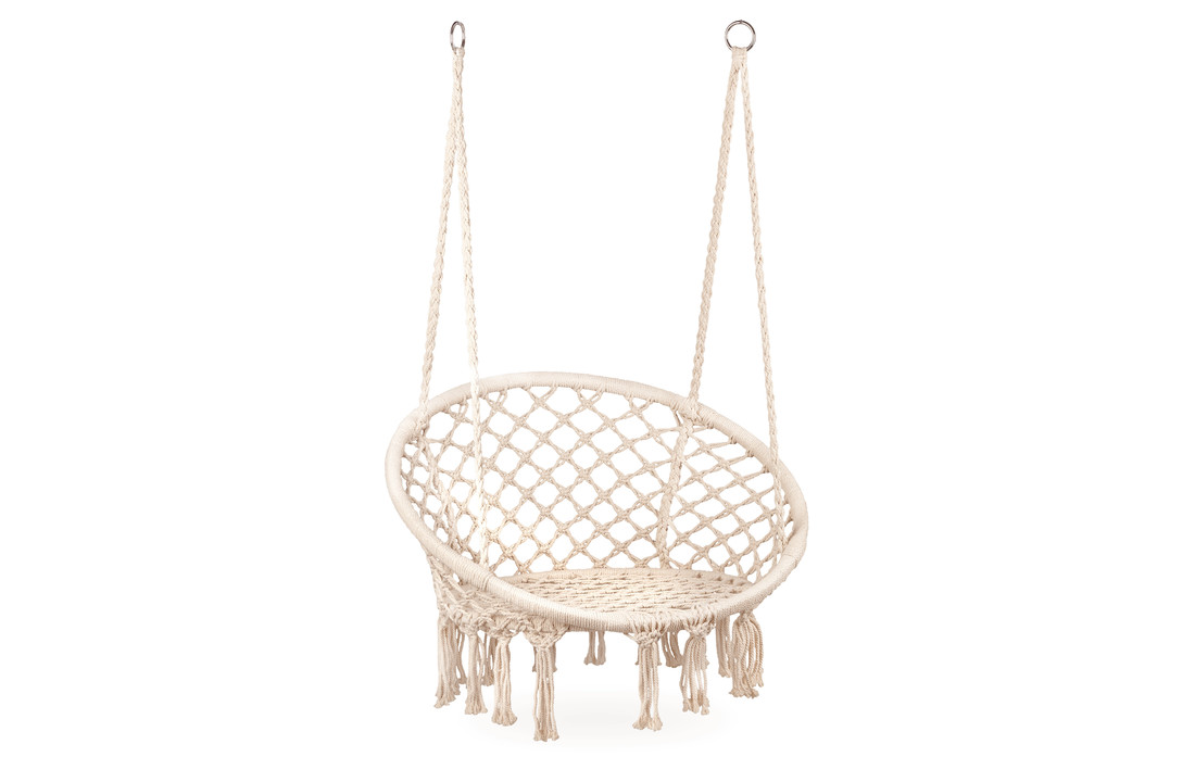 Hangstoel beige - tuinschommelstoel - 63x35x97cm