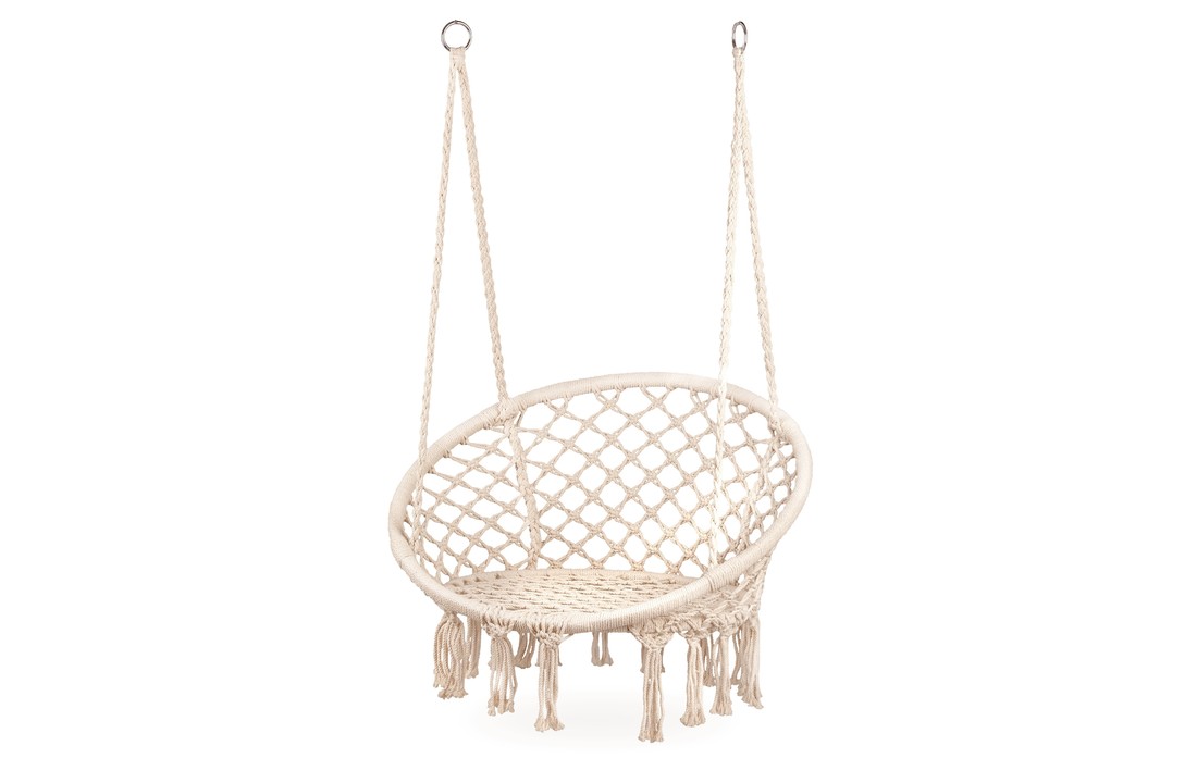 Hangstoel beige - tuinschommelstoel - 63x35x97cm