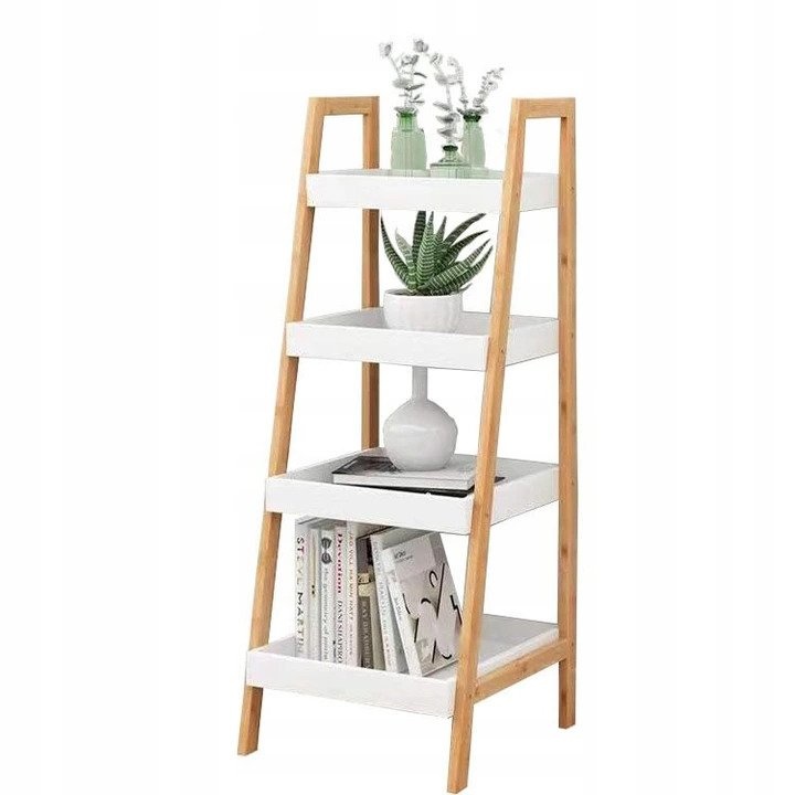 Boekenkast wit - 4 schappen - 36,5x34,5x98 cm