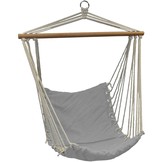 Hangstoel grijs 90x50 cm - hangmat fauteuil met ingenaaid kussen