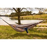 Hangmat tweepersoons XXL - bruin gestreept - 250x150 cm