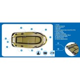 Fishman 350 opblaasboot - 305x136x42 cm - Inclusief pomp en roeispanen