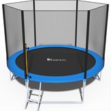 Trampoline - blauw - 305 cm - met net en ladder - tot 100 KG