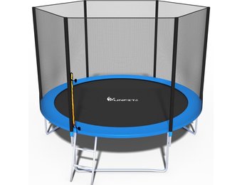 Trampoline - blauw - 305 cm - met net en ladder - tot 100 KG