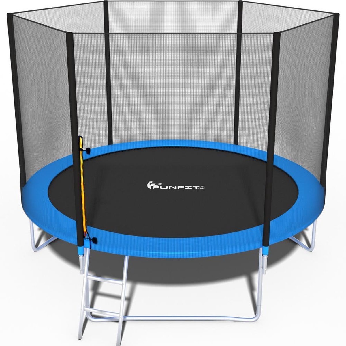 Trampoline - blauw - 305 cm - met net en ladder - tot 100 KG