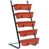 Plantenbak - bloembed met 5 potten - 55x50x115 cm