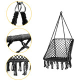 Hangstoel antraciet - nest stoel - 65x50 cm - tot 150 kg