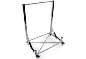 Hardtop standaard zilver - op zwenkwielen