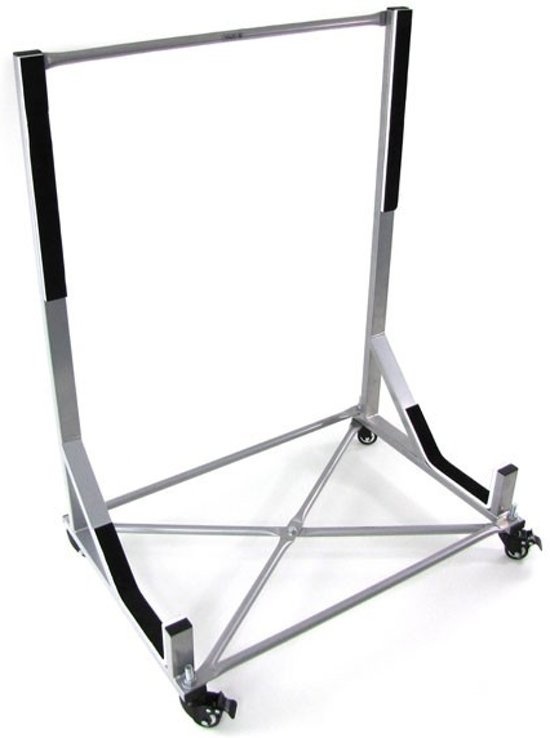 Hardtop standaard zilver - op zwenkwielen