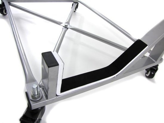 Hardtop standaard zilver - op zwenkwielen