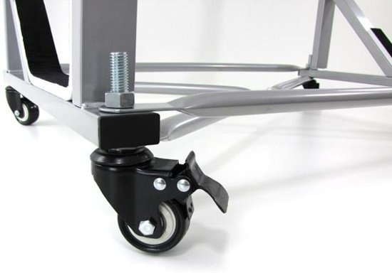 Hardtop standaard zilver - op zwenkwielen
