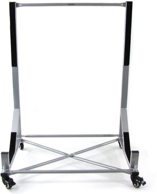 Hardtop standaard zilver - op zwenkwielen