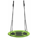 Nestschommel groen van 600D polyester 90 cm diameter schommel inclusief touwen tot 150 kg