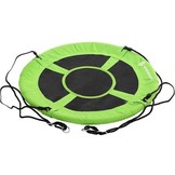 Nestschommel groen van 600D polyester 90 cm diameter schommel inclusief touwen tot 150 kg