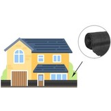 Zichtbreeknet - schaduwnet rol - 90 procent - 1.5 x 50 m - schermgaas zon - privacynet - zwart - incl. montageset - tuin