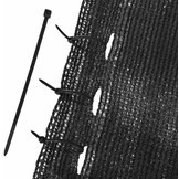 Zichtbreeknet - schaduwnet rol - 90 procent - 1.5 x 50 m - schermgaas zon - privacynet - zwart - incl. montageset - tuin