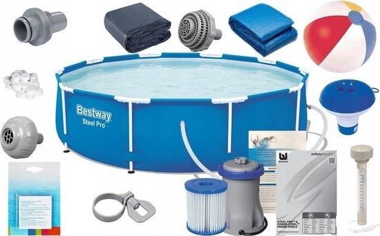 Bestway Steel Pro opzetzwembad 366 x 76 cm luxe set