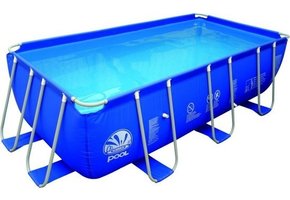Jilong rechthoekig opzetzwembad 400 x 207 x 122 cm - complete set