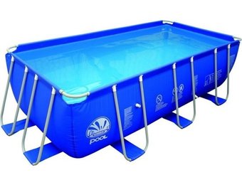 Jilong rechthoekig opzetzwembad 400 x 207 x 122 cm - complete set