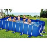 Jilong rechthoekig opzetzwembad 400 x 207 x 122 cm - complete set