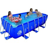 Jilong rechthoekig opzetzwembad 400 x 207 x 122 cm - complete set