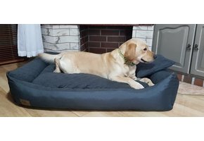 Hondenmand antraciet 120x90 cm - wasbaar hondenkussen - waterdicht hondenbed