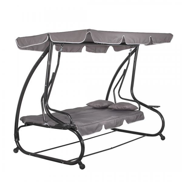Schommelbank 4-zits - DeLuxe - 220x120x162 cm - inc kussens & cupholder