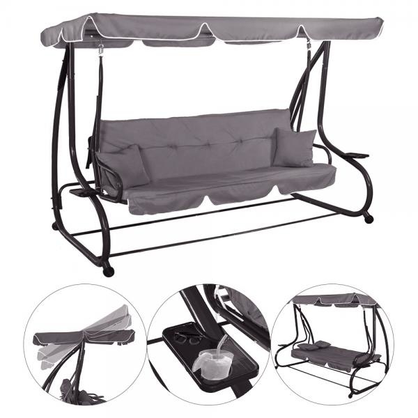 Schommelbank 4-zits - DeLuxe - 220x120x162 cm - inc kussens & cupholder