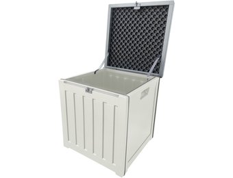 Opbergbox tuin 76L met zitplek – 42,8x42,8x46,4cm – Tuinbox - Kussenbox