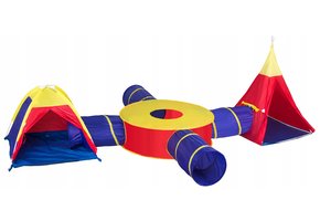 Kindertent set 7-in1 – 400x320x135 cm – 4 tunnels