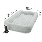 Kinder luchtbed 168x107x25 cm - Intex opblaas matras voor peuters - met handpomp