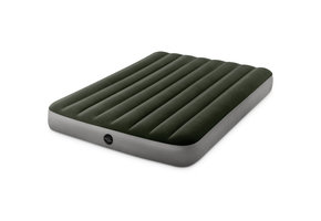 INTEX luchtbed groen - 2-persoons opblaas bed - 191x137x25 cm- met ingebouwde elektrische pomp