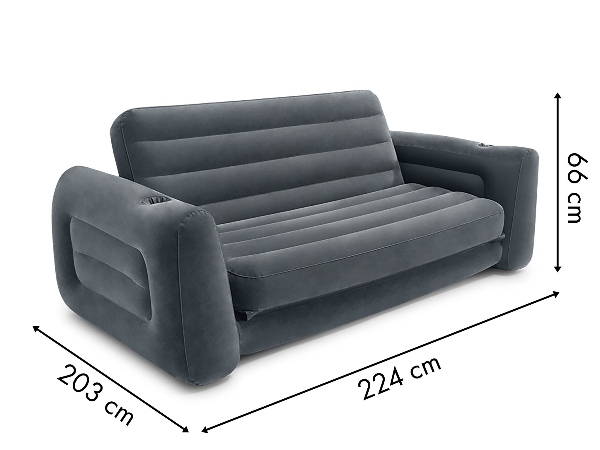 INTEX opblaasbare slaapbankmatras -224x203x66 cm