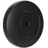 Halterschijf 20 kg - zwart bitumen met beton - 29 mm stang diameter